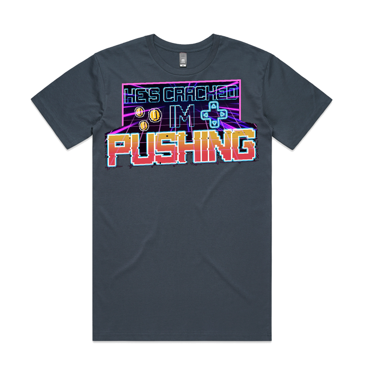 HE'S CRACKED TEE - NAVY